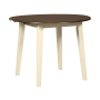 Woodanville - Cream / Brown - Round DRM Drop Leaf Table, 40.13"