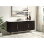 Clayten - Server - White Natural Marble Top & Espreeso Finish