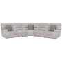 Acklen Place - Pewter - 5-Piece Power Reclining Sectional, 124"