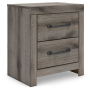 Graystorm - Brown Gray - Two Drawer Night Stand