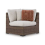 Dolan Creek Corner With Cushion Beige / Brown, 35"