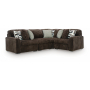 Midnight-Madness 4-Piece Sectional Chocolate, 122"
