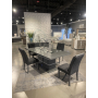 Monaco - Dining Table And 6 Dining Chairs - Dark Gray