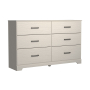 Stelsie - White - Six Drawer Dresser, 59.53" Wide