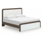 Kendanport Upholstered Bed White / Brown