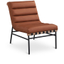 Burke - Faux Leather Accent Chair - Cognac