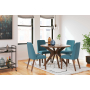 Lyncott - Blue / Brown- 5 Pc. - Dining Room Table, 4 Side Chairs