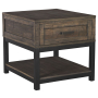 Johurst - Grayish Brown - Rectangular End Table, 24.13"