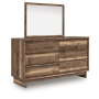 Chirason - Brown - Six Drawer Dresser And Mirror, 62" Wide
