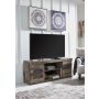 Derekson - Multi Gray - LG TV Stand w/Fireplace Option