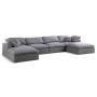 Serene - 6 Piece Modular Double Chaise Sectional, 158"