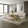 Olinda - Dining Table With Natrual Marble Top - Natrual - Beige, 72"