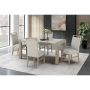 D1321 - Dining Table & 4 Dining Chairs - Light Grey /