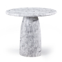 Cosenza - 42" Concrete Indoor / Outdoor Bar Table - White, 42"