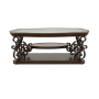 Laney - 1-Shelf Glass Top Rectangular Coffee Table - Deep Merlot, 52.25"