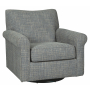 Renley Swivel Glider Accent Chair Dark Gray