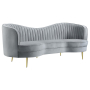 Sophia - Upholstered Channel Tufted Sofa - Dark Gray, 84"