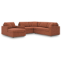 Cozymax - Spice - 6-Piece Sectional With Laf Corner Chaise, Raf Corner Chair And Storage Console, 125"
