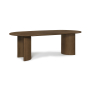 Caldra - Oak Veneer And Solid Wood Dining Table - Brown, 94"