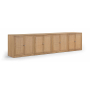 Vero - Solid Wood And Oak Veneer 4 Piece Sideboard/Buffet - Natural - Light Brown