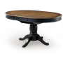 Clorazi Oval Dining Room Butterfly Extension Table Black / Brown, 57"