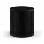 Madera - Oak Veneer And Solid Wood End Table - Black, 18"
