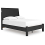 Danziar - Full Panel Bed With Low Footboard - Black