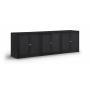 Vero - Solid Wood And Oak Veneer 3 Piece Sideboard/Buffet - Black