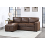 U0203 - Coffee Reversible Pullout Sofa Bed, 91.7"
