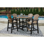 Fairen Trail - Black / Driftwood - 5 Pc. - Dining Set with 4 Chairs