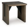 Kandinew Square End Table Light Brown, 24"