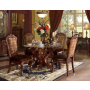 Dresden - Dining Table - Cherry Oak & Clear Glass, 54"