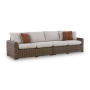 Dolan Creek RAF/LAF Loveseat With Cushion (Set of 2) Beige / Brown, 61.9"