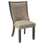 Tyler Creek - Black / Grayish Brown - Dining UPH Side Chair (Set of 2) - Framed Back