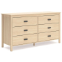 Cabinella - Tan - Six Drawer Dresser, 61.57" Wide