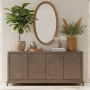 Montecito - 4 Door Accent Cabinet - Brown - Light Brown