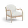 Helmsley - Performance Fabric Upholstered Accent Chair - Cream / Natural - White