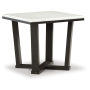 Fostead - White / Espresso - Square End Table, 24"