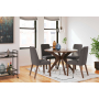 Lyncott - Charcoal / Brown - 5 Pc. - Dining Room Table, 4 Side Chairs