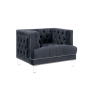 Ansario - Chair - Charcoal Velvet - Black