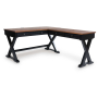 Wildenauer - Brown / Black - Home Office Desk And Return