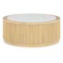 Camdill - Light Brown / White - Round Cocktail Table, 42"