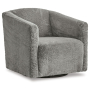 Bramner - Charcoal - Swivel Accent Chair