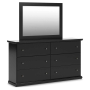 Maribel - Black - Dresser and Mirror, 63.5" Wide