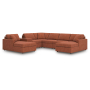 Cozymax - Spice - 7-Piece Sectional With Laf And Raf Corner Chaises And With Storage Console, 140"