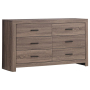 Brantford - 6-Drawer Dresser - Barrel Oak, 58.5" Wide