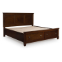 Danabrin Panel Storage Bed Brown
