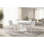 D2507 - 5 Piece Dining Room Set (Bar Table With Hidden Storage In The Base With 4 Bar Stools) - White