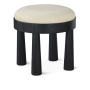 Larea - Upholstered Ottoman - Cream - Beige