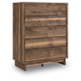 Chirason - Brown - Five Drawer Wide Chest, 50.83" Tall